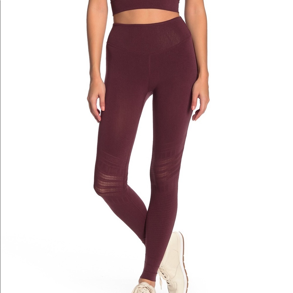Free People | NWT Gone Adrift Leggings Dark Red